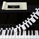 Removable Piano Notes Labels with Black-key Semitones,88 Keyboard Sticker with a Dust Cover and Box,Easter Basket Stuffers-Color