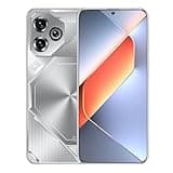 Pova6 pro Unlocked Android Phone Smartphone 10-core 8GB+256GB Cell Phone 24MP+50MP Camera Pixels 6800mAh Battery for Extended Standby 6.82-inch HD Screen Mobile Phone 5G Dual SIM Card (silvery)