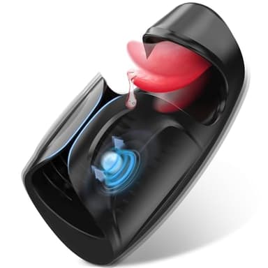Adult Mens Toys Blowjobsex Machine for Male with Tongue 10 Tongue Licking & Tapping & Vibration N1904