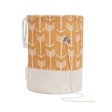 TOGETRUE Yarn Bag, Small Knitting Crochet Bag, Portable Yarn Storage Bags Organizer for Crocheting Project, Store Skein Ball, Short Knitting Needle (Yellow)