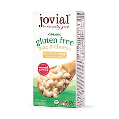 Jovial Organic Gluten Free White Cheddar Mac and Cheese - Whole Grain Pasta, Organic Pasta, White Cheddar Macaroni and Cheese, Gluten Free, Award Winning Taste, Made in Italy - 6 Oz