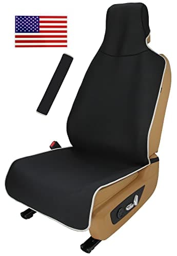 VSHIELD Waterproof Neoprene Car Seat Cover, Sweatproof Non-Slip Seat Protector, Universal Fit for Front Bucket or Rear Bench Seat of Cars, SUVs, Vans, Trucks, Compatible with Airbags and Armrests