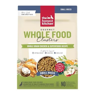 The Honest Kitchen Human Grade Whole Food Dry Dog Food, Clusters Small Breed Whole Grain Dry Dog Food, Chicken, 1 lb