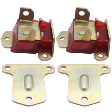 YUCHENSHLP 1 Pair Red Polyurethane Motor Engine Mounts Bracket for Small & Big Block Chevy SBC BBC 350