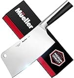 7-inch Butcher Knife Meat Cleaver Knife, Professional Grade Stainless Steel Blade and Handle, Perfect for Restaurants and Home Kitchen Use