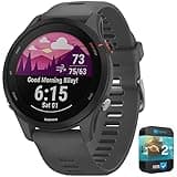 Garmin 010-02641-00 Forerunner 255 GPS Smartwatch Slate Gray | Official USA Partner Model | Bundle with 2 YR CPS Enhanced Protection Pack