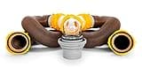 Camco 39667 Revolution 20' Sewer Hose Kit with Swivel Fittings and Wye Connector - Ready To Use Kit with Fittings, Hoses, and Storage Caps, Great For RVs with Separate Tank Valves