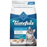 Blue Buffalo Tastefuls Natural Dry Food for Adult Indoor Cats, Chicken & Brown Rice Recipe, 7-lb. Bag