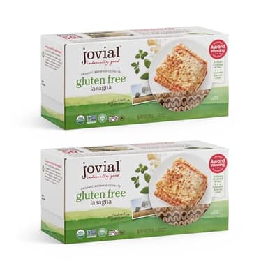 Jovial Gluten Free Lasagna Noodles - Organic Brown Rice Lasagna Pasta, Whole Grain Pasta, Dairy Free, Glyphosate Free, Made in Italy - 9 Oz, 2 Pack