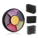 MEICOLY 6 Color Bruise Wheel for Special Effects,Hunting Camo Face Body Paint Kit,Light Green Gamora Witch Face Paint,Trauma SFX Makeup Kit Halloween Makeup with 3pcs Stipple Sponges,Monster and Alien