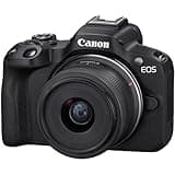 Canon EOS R50 Mirrorless Vlogging Camera (Black) w/RF-S18-45mm F4.5-6.3 is STM Lens (Renewed)