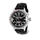 Vostok | Amphibia 420269 Automatic Mechanical Diver Watch | Black Leather Band