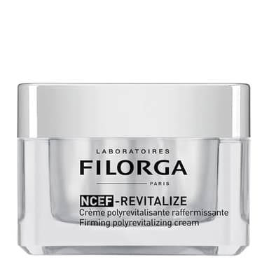 Filorga NCEF-Revitalize Cream, A Concentrated Anti-Aging Face Cream Formulated with NCEF Complex Containing Hyaluronic Acid, Amino Acids, and Co Enzymes for Strengthened and Smooth Skin, 1.69 fl oz.