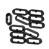 TenCloud Replacement Black Silicone Secure Band Holders Keepers Fasteners Loop Compatible with Amazfit Watches T-Rex Pro T-Rex 2 T-Rex 3 (Black-11 Pack)