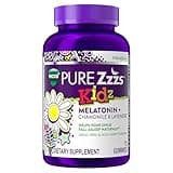 PURE Zzzs Kidz, Kids Melatonin Gummy, Sleep Aid, Low Amount of Melatonin for Kids, with Chamomile and Lavender, Melatonin 1 mg, Melatonin Gummies Kids, Berry Flavored, 72 Sleep Gummies
