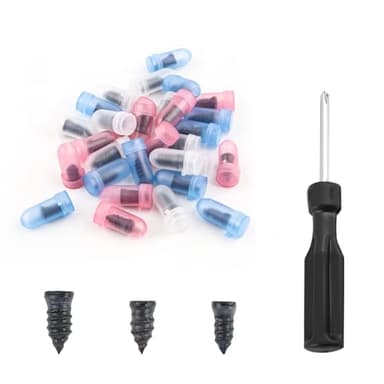 Figpade Pack of 30 Tire Repair Kit with Plugs,Self-Service Tire Repair Plugs with Screwdriver for Tire Puncture Repair,3 Size Screw in Tire Plugs Flat Tire Repair Kit for Most Cars (30PCS)