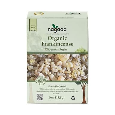 Organic Frankincense Resin (Boswellia Carterii), 4 oz – USDA Certified Chruch Incense, Premium Grade, 100% Pure & Wild-Harvested Luban Frankincense for Aromatherapy, Meditation & Air Purification