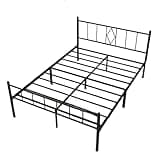 ChicFurnit Bed Frame, Full Size Platform Bed with Headboard & Footboard, 14'' Metal Bed with Under Bed Storage, Protective Foot & Rounded Corners, No Box Spring Needed & Easy Assembly, Dark Black