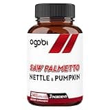 agobi Saw Palmetto Supplement with Nettle Leaf & Pumpkin - Support for Restful Mood, Hair Health, Immune System & Energy Production - 240 Veggie Capsules for 4-Month Suppply