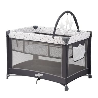 Pamo Babe Pack and Play with Bassinet, Portable Playard for Baby