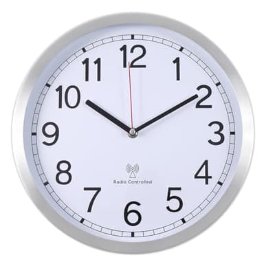 Vigorwise Atomic Analog Wall Clock, 12Inch Radio Controlled Sets Automatically Wall Clock Decorative for Living Room Office School