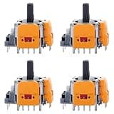 Ikpek 4pcs Hall-Effect Joysticks Replacement for DualSense PS5 Controller, 3D Analog Sensor Wheel Thumb Sticks Rocker Module Replacement for PlayStation 5 Controller