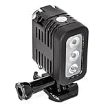 Ultimaxx 40m (131 FT) Waterproof LED Underwater Dive Light for GoPro Hero 3,4,5,6,7,8,9,10,11,12,13 & Any Similar Sized Action Camera