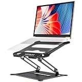 Urmust Laptop Notebook Stand Holder Adjustable Laptop Stand Portable Computer Riser Compatible with MacBook Air Pro HP Dell XPS Lenovo All Laptops 10-15.6"(Black)