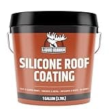 Liquid Rubber Silicone Roof Coating - UV-Reflective, No Primer Needed, One-Coat Sealant for Flat, Sloped, Metal, Wood, Concrete, EPDM, and TPO Roofs, White, 1 Gallon
