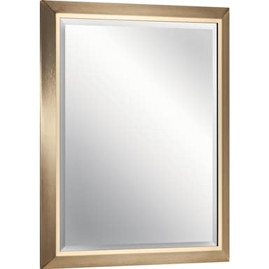 24" Rectangular Mirror in Champagne Bronze, for Entryway, Fireplace, Buffet Table, Bedroom, Bathroom, Vanity, Family Room, Hallways, Bar, Dining Room, 41011CPZ