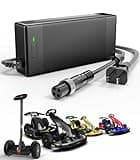 63V 2A Charger for Ninebot S/S-MAX/Mini PRO/Mini lite, 4 Prong 126W Power Supply Compatible with Ninebot by Segway Go Kart Kit,Gokart PRO 4 Pin Notched Connector Lithium Battery Charger Power Adapter