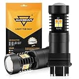 Auxbeam 3157 LED Bulbs P27/5W T25 3157 3057 3457 4157 Switchback LED Bulbs 300% Brighter White and Amber Dual Color LED Bulb with Projector for DRL Turn Signal Lights Parking Lights May Need Resistors