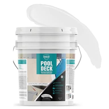 Dyco Pool Deck Waterborne Acrylic Stain - Tint Base, 5 Gallons, Concrete Stain for Pool Decks, Spa Areas, Patios, Walkways and Lanais, Resistant to Harsh Pool Chemicals