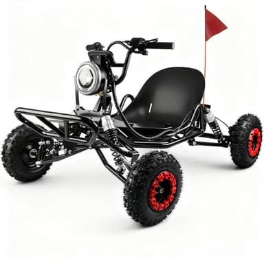 Go Kart, 2000W Motor Electric Go Kart for Adults & Kids, 3 Speed Off-Road Crazy Drift Cart with 6'' Tires, Hydraulic/Rear Disc Brake, Up to 30 MPH