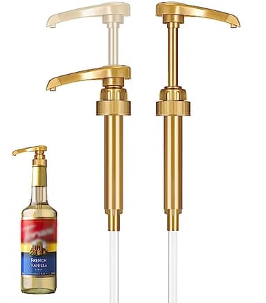 2-Pack Gold Syrup Pumps – Fits 750ml Coffee Syrup Bottles