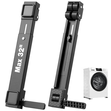 Appliance Slider Heavy Duty with Wheels, Adjustable Appliance Roller Base Max 32", Lockable Furniture Mover for Hardwood Floors, Easy Move for Refrigerator, Dryer, Dishwasher, Washing Machine (Black)