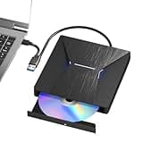 MthsTec External Bluray CD DVD Burner, USB 3.0 and Type-C Bluray CD DVD Reader and Writter 3D Slim Optical CD Drive Compatible with Windows XP/7/8/10, Laptop, Desktop, MacOS for MacBook