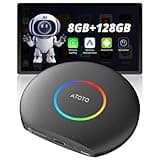 CB6 CarPlay AI Box & Android AI Box, Wireless CarPlay/AndroidAuto Adapter, Plug & Play CarWave Car Smart Box with AI DriveChat, GPS Track, Android 13, 2 BT, 4G LTE, 8G+128G, Black