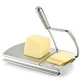 DGLOZE Cheese Slicer Cutter, Stainless Steel Cheese Cutter Board with Blade for Block Cheese, Vegetables, Butter, Sausages, Bread