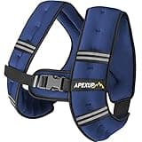 APEXUP Weighted Vest Men 10lbs Weights with Reflective Stripe, Weighted vest for Women Workout Equipment for Strength Training Running (Blue)
