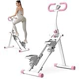 Stair Stepper for Home,Vertical Climber Workout Machine,Stair Stepper with Handlebar for Full-Body Exercise Stair Stepper with Stable Frame Adjustable Handlebar (Pink)
