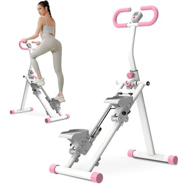 Stair Stepper for Home-Upgrade Vertical Climber Workout Machine for Full-Body Exercise Climber Fitness Equipment with Stable Frame Adjustable Handlebar-Pink