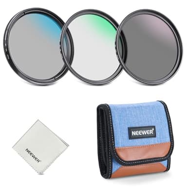 NEEWER 67mm UV/CPL/ND Lens Filter Kit, UV Protection + Circular Polarizing + Neutral Density (ND8) Camera Lens Filter Set with Multicoated Optical Glass, Slim Frame & Upgraded Foldable Storage Case
