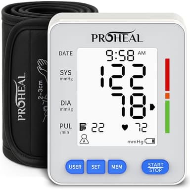 Blood Pressure Monitor for Home Use with Large Upper Arm Cuff - Automatic Talking Pulse and BP Machine with 240 Memory Recalls for 3 Users - Carrying Bag and Batteries Included, Backlit Digital LCD