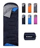 Sleeping Bags for Adults Backpacking Lightweight Waterproof- Cold Weather Sleeping Bag for Girls Boys Mens for Warm Camping Hiking Outdoor Travel Hunting with Compression Bags（Navy Blue）