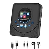 CD Player Portable,MONODEAL Dual Stereo with CD Player with Speakers,Rechargeable CD Player Bluetooth,Support TF Card,FM Receiver and Transmitter,Walkman CD Player with Sleep Timer,Colorful TFT Screen