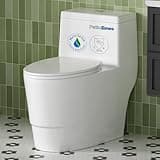 Compact Elongated 17.3" ADA Height One Piece Toilet with Soft-Closing Seat, Efficiency Dual Flush, Standard 12'' Rough-In Toilet for Bathroom, Ceramic Nano-Glazed Surface, Full Skirted Design