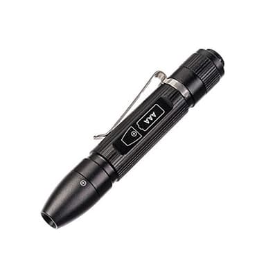 Weltool M6-Mini LED Cap Flashlight Ultra-Compact, 3000K Warm White EDC Pocket Light with Clip No-Glare Even Beam- High Color Rendering of 85% - Perfect Pen Light - for Inspection Reading by AAA Cell