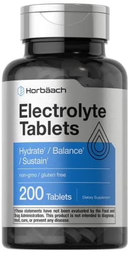 Horbäach Electrolyte Tablets | 200 Count | Vegetarian | Keto-Friendly | Non-GMO, and Gluten Free Hydration Supplement