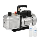 HFS(R) 2 Stage Rotary Vein Vacuum Pump - 12 CFM, 1HP, 110V, 1/4"-3/8" SAE Inlet Port